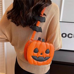 Evening Bags Original Design Pumpkin Halloween Fun Bag For Lady Girls Creative Versatile Crossbody Korean Style Women Handbag Phone
