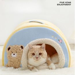 Mulberry cat nest mat four seasons general semi-closed pet sofa warm supplies cat hammock dog house