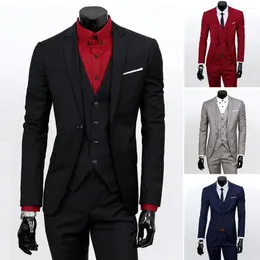 Men's Tracksuits Business Suit Fabulous Turn-down Collar Wedding Set Cardigan Formal Split For Evening Prom