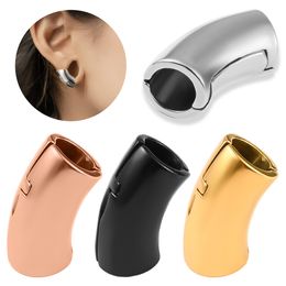 Nose Rings Studs Vanku 2PCS Top Quality Ear Lobe Cuff Ear Gauge Plugs Ear Tunnels Stretcher Lobe Weights for Women Clip on Cartilage Body Jewelry 230425