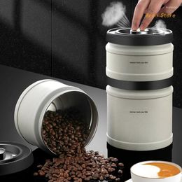 Storage Bottles Stainless Steel Airtight Coffee Bean Container 750/1100/1600ml Jar Canister For Beans Tea Vacuum