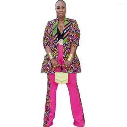 Ethnic Clothing 2023 Dashiki Traditional African Africa 2 Two Piece Set Women Sets Leopard Print Dress Top Pants Suit Clothes