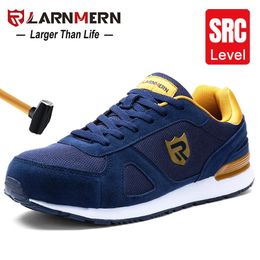 Boots LARNMERN Steel Toe Work Safety Shoes Men Lightweight Women Composite Breathable Anti smashing Slip On Reflective Casual Sneakers 231124