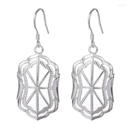 Dangle Earrings 925 Sterling Silver Earring Geometric Pattern For Women Engagement Wedding Jewellery Gift