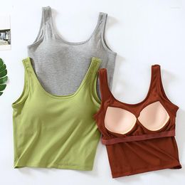 Women's Sleepwear Summer Ladies Modal Pyjamas One Piece Top T-Shirt Chest Pad Sexy Sleeveless Bottoming Shirt Homewear Sleep Wear Women