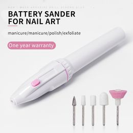 Nail Art Equipment 5 In 1 Electric Nail Polisher for Removing Dead Skin Nail Remover Nail Polish Machine Portable Pen Battery Polisher Nail Drill 230425