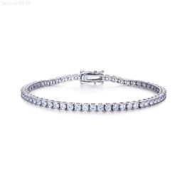 Selling S925 Sterling Silver Tennis Bracelet with Moissanite Diamond Real Gold Plated Manufacturer Custom 3mm 4mm 5mm 6.5mm