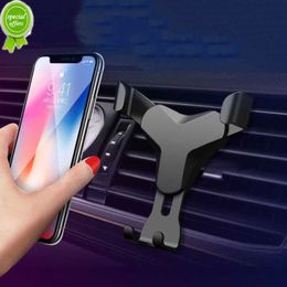New Gravity Car Holder Air Vent Clip Mount Universal Phone Holder GPS Support Mobile Cell Stand for IPhone 13 12 Samsung Xiaomi