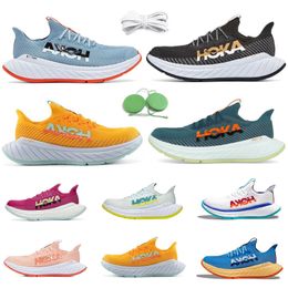One Carbon Hoka X3 Men Running Shoes Sneaker Billowing Sail Festival Fuchsia Radiant Blue Coral Black Fire Red Midnight Women Trainers Sports Sneakers