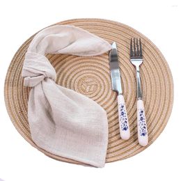 Table Napkin 10PCS Cloth Napkins Gauze Cotton Fabric Dinner Tea Towel Home Kitchen Placemat Village House Rustic Wedding Decor