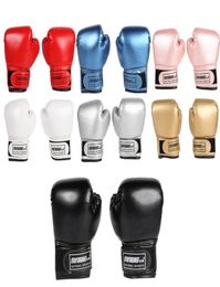 2pcs Boxing Training Fighting Gloves PU Leather Kids Breathable Muay Thai Sparring Punching Karate Kickboxing Professional Glove4334028