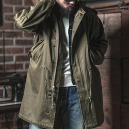 Men's Trench Coats Bronson M1951 Fishtail Parka Shell Sateen Cotton Army Type M51 Coat Jacket 230424