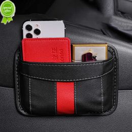 Small Car Storage Pocket Seat Side/Back PU Organizer for Small Stuff Storage Box for Phone Key Card Glasses Auto Stowing Tidying