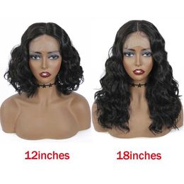Perucas de cabelo x tress frente de renda sintética para mulheres negras onda solta parte média transparente suíço macio natural marrom peruca ondulada 231121