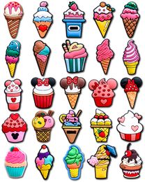 Charms Ice Cream Croc For Clog Shoes Decoration Sweets Food Accessories Kids Girl Party Favour Drop Delivery Oteku