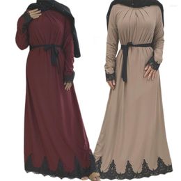 Ethnic Clothing Ramadan Abaya Muslim Women Pleated Long Dress Dubai Kaftan Caftan Jilbab Maxi Party Gown Islamic Robe Worship Service
