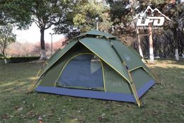 Arches, Arbours, Pergolas & Bridge Camping new three-person automatic UV tent. Double door. Quick opening tent