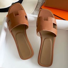 Classic Lambbskin Designer Slides: Flat Heel, Cartoon Big Head, Rubber Flip Flops, action leather slippers for Women's Summer Fashion