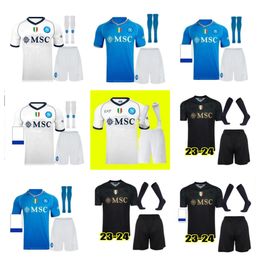 23 24 Soccer Jerseys S 4XL 2023 2024 Naples Shirt KVARATSKHELIA MINJAE Maillot men and Kid kit ZIELINSKI H.LOZANO OSIMHEN POLITANO ELMAS HAMSIK Football Shirt