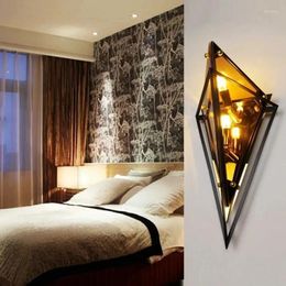 Wall Lamp Unique Design Metal Glass Bedroom Bedside Sconce El Restaurant Aisle Hallway Decorative Lighting