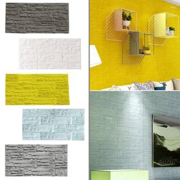 Wall Stickers Foam 3D Self Adhensive Brick Waterproof Wallpaper For Living Room Home Decoration TV Background