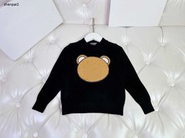 Luxury Autumn kids hoodie Long sleeved baby sweater Size 90-150 Doll bear pattern print round neck boy girl pullover Nov25