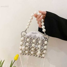 Totes Brand Pearl Evening Bag for Women New Shoulder Bag Summer Lipstick Bag Fashion Handbag Designer Purse Crossbody Bag Cute Satchel