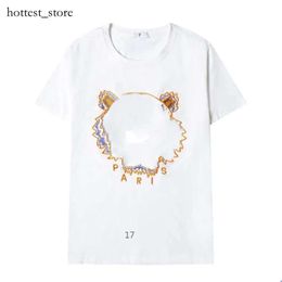 Kenzo T Shirt Top Quality Men Women Tshirts Womens Summer Street Apparel Short Sleeve Tiger Head Embroidery Letter Print Loose Fit Trend 178