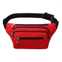 Outdoor Bags Portable Waterproof Running Sports Fanny Pack PU Wear Resistant Men Women Waist Bag Large Capacity Adjustable Belt