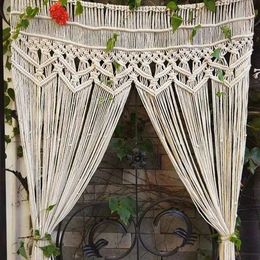 Tapestries 95x180cm Cotton Blend Large Woven Backdrop Gallery For Wedding Curtain Living Room Handmade Door Macrame Wall Hanging Tapestry 231124