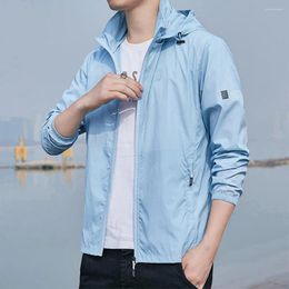 Men's Jackets 2023 Hat Autumn Thin Coat Solid For Men Korean Hood Casual Windbreaker Male