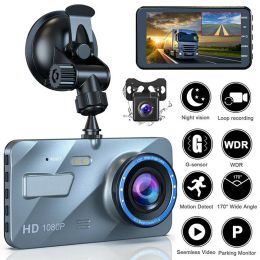 A10 4 Inch HD 1080P Dual Lens Car DVR Video Recorder Dash Cam Smart G-Sensor Rear Camera 170 Degree Wide Angle Ultra Resolution
