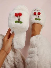 Slippers Winter Woman Indoor Non-Slip Fashion Home 2023 Fluff Slides Warm Plush Bedroom