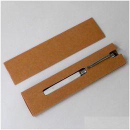 Pencil Bags Wholesale 15.5X4Cm Empty Kraft Paper Pen Box Bag Boxes Gift Holder Case 4 Styles Drop Delivery Office School Business Indu Dhshz