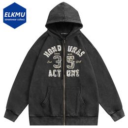 Men's Hoodies Sweatshirts Camo Letter Panel Hoodie Y2K Large Zip Sweatshirt Harajuku Street Men's Hip Hop Hoodie 230424