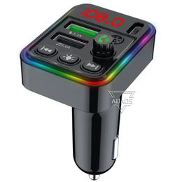 F19 Fm Transmitter Car Quick Charger Dual Usb Type C Fast Charging 5.0 Car Kit Audio Player Fm Modulator