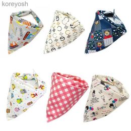 Bibs Burp Cloths Baby Bibs Infant Cotton Bib Newborn Colourful Triangle Scarf Feeding Saliva Towel Bandana Burp Cloth Boys Girls Shower GiftL231125