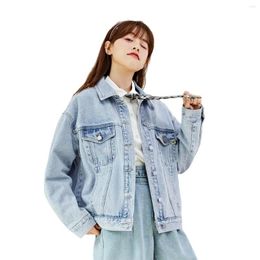 Women's Jackets 2023 Spring Summer Women Ladies Long Sleeve BF Denim Jacket Jean Vintage Loose Coat Outwear Harajuku Oversize