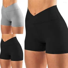 Active Shorts Simple Yoga Slim High Waist Solid Color Sports Sweat-absorbent For