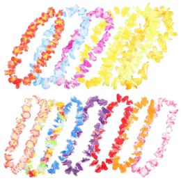 Decorative Flowers Hawaii Flower Garland Luau Tourist Accessories Necklace Hawaiian Bulk Assorted