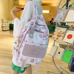 Backpack Fashion Waterproof Backpacks Cute Cartoon School Bookbag For Teenager Girls Boys Bag Nylon Laptop Mochila