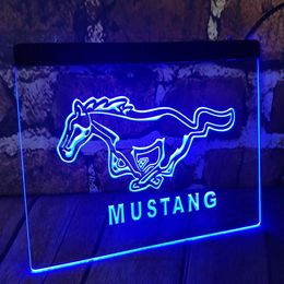 Mustang Neon Sign LED Wall Light Wall Decor Light Up Neon Sign Bedroom Bar Party Christmas Wedding202S