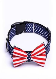 Plaid Printing Camouflage Pets Dog Collars Cute Striped Bowknot Puppy Cats Neck Bow Tie Bulldog Decoration Collar7172263