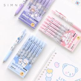 Japanese Ins Gel Pen Animation Limited Quick-drying Student Stationery For School Supplies Kawaii Black Press