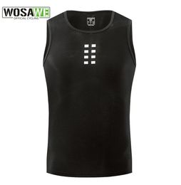 Cycling Shirts Tops WOSAWE Ultra-thin Cycling Vest Base Layer Sleeveless Jerseys Bike Mesh Breathable Shirts Compression Sports Bicycle Undershirts 231124