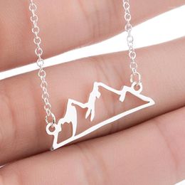 Pendant Necklaces Alps Oyama Necklace Women Fashion Simple Stainless Steel Silver Colour Jewellery On The Neck Gold Chain Woman