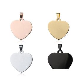 Dog Collars Leashes Heart Shaped Pet Tag Pendant Charm Name Address Tags Engraved Jewellery Accessories Za6046 Drop Delivery Home Ga Dh5T6