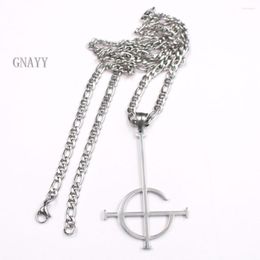 Chains Punk Roker Ghost B.C. Nameless Ghoul Necklace Stainless Steel Men Pendant Merch Logo Symbol Jewellery