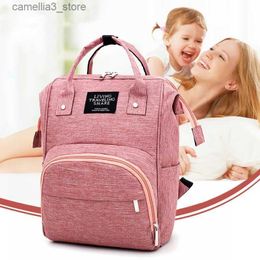 Lawn Lamps Large Capacity Diaper Bag Waterproof Casual Laptop Bag Milk Bottle Bag Baby Nappy Bag Mummy Daddy Backpack Q231125