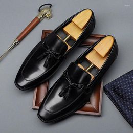 Dress Shoes Phenkang Mens Leather Genuine Oxford For Men Luxury Slipon Wedding Brogues